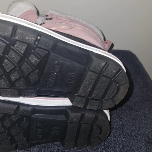 Cat & Jack Pink and Black Girl Winter Waterproof Snow Boots Size 13 Little Girls - Picture 15 of 15